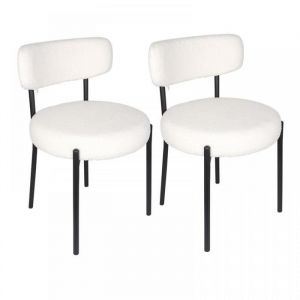 XJING Lot de 2 chaises de salle &agrave; manger de style contemporain confortablement rembourr&eacute;es adapt&eacute;es aux cuisines coiffeuses