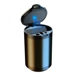 Cendrier de voiture C® 70x106mm cendrier voiture avec couvercle cendrier sans fumée cendrier de voyage Avec lumière LED Amovible