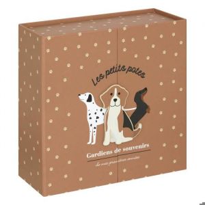 Coffret de naissance souvenirs chien 9 tiroirs beige - Atmosphera createur dinterieur