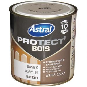 Peinture - ASTRAL - Protectbois satin 2.5 L - base clear - Ext&eacute;rieur - Glyc&eacute;rophtalique