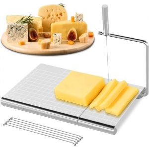 Coupe Foie-Gras Inox Coupe-Fromage-Fil Cheese-Cutter Slicer pour Pte Molle et Beurre Jambon multicolore COUPE FOIE GRAS