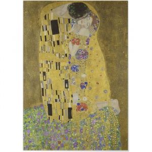 Tableau Panorama Gustav Klimt Le Baiser 70x100 cm - Imprimée sur Toile - Tableau