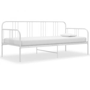 Lit Banquette NEUF - Blanc - M&eacute;tal - 90x200cm - Canap&eacute; lit Simple - Lit de Jour pour Enfants ou Adulte