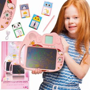 sun baby - Tablette de dessin pour enfants et d&rsquo;apprentissage de l&rsquo;anglais Rose &ndash; 8 112 cartes pour apprendre l&rsquo;anglais