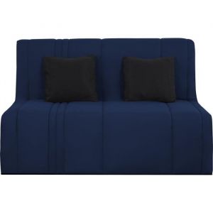 Banquette BZ 2 places EVASION - Tissu marine - Matelas SIMMONS - Couchage 188x138 cm