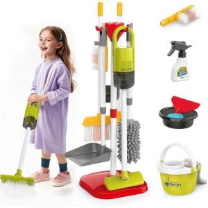 Kit de Nettoyage pour Enfants 22 Pi&egrave;ces Kit Menage Enfant Aspirateur Jouet pour Filles et Gar&ccedil;ons de 3 &agrave; 6 Ans  SOIN DE LA MAISON