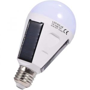 Ampoule Solaire &agrave; LED - ZVD - E27 - &Eacute;tanche IP65 - 12W - Blanc Froid