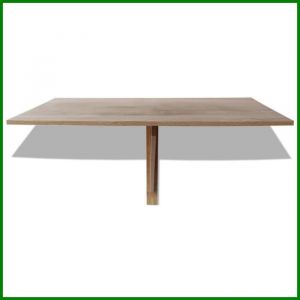 Table murale rabattable - CUQUE - 100 x 60 cm - Ch&ecirc;ne - Capacit&eacute; 50 kg - Support triangulaire