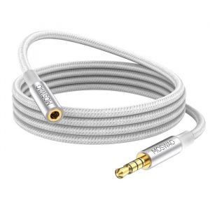 Rallonge Jack Audio 3.5 mm 4 P&ocirc;les pour Casque Micro en Nylon Tress&eacute; Jack M&acirc;le vers Femelle C&acirc;ble Extension Audio St&eacute;r&eacute;o [A1]