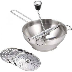 Presse-L&eacute;gumes Manuel en Acier Inoxydable Broyeur de L&eacute;gumes Broyeurs de Pommes de Terre pour M&eacute;langer Les L&eacute;gumes Fruits