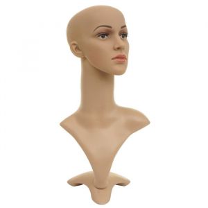 T&ecirc;te de mannequin HWC-G70 mannequin perruque femme femme mannequin de vitrine articul&eacute;e 55cm