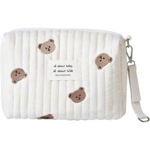 Petit Sac Langer Bebe Beige Trousse a Langer Pochette Rangement Sac Langer Fourre-tout Trousse pour Poussette Sacoche  SAC A LANGER