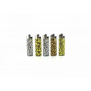 5 briquets bic mini à pierre décors léopard