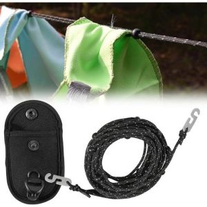 &Eacute;tendoir &agrave; linge r&eacute;tractable - &Eacute;tendoir mural - &Eacute;tendoir &agrave; linge r&eacute;tractable dext&eacute;rieur - &Eacute;tendoir portable de 3 m - &Eacute;tendoir antid