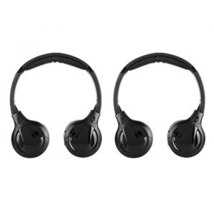 Casque Stéréo Infrarouge Écouteurs Audio sans Fil à 2 Canaux pour Voiture Appui-Tête DVD - Drfeify