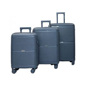 Daniel Hechter – Set de 3 valises 36 66 et 102L dark grey Monaco