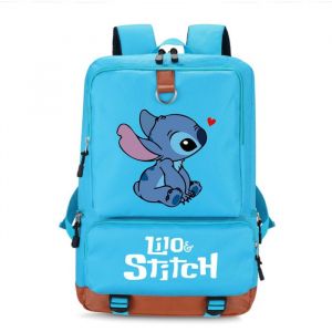 Stitch Sac à Dos pour EnfantCartable Garcon Primaire étudiantSac Ecole Maternelle Personnalisé Sac VoyageCartable ScolaireBleu