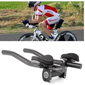 Topchances Triathlon guidon de v&eacute;lo fixation barre a&eacute;rodynamique en trois parties pour VTT et v&eacute;los de route en aluminium YYV