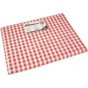 Set de table - PAPSTAR - Vichy - 400x300 mm - Noir - Synth&eacute;tique