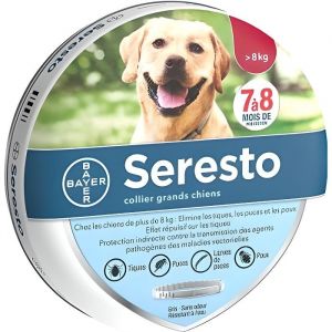 Seresto Collier antiparasitaire pour grands chiens plus de 8 kg
