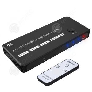 INN Commutateur HDMI 3 entrées 1 sortie HD 8k 60hz 4k 120hz avec télécommande HDMI switch supporte 3D multifonctionnel splitter