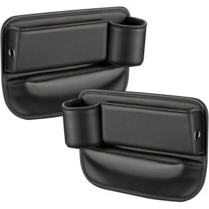 Organisateur &eacute;cart de si&egrave;ge de Voiture 2 Pcs Cuir PU Bo&icirc;te de Rangement pour Si&egrave;ge Bo&icirc;te De Rangement Despace De Si&egrave;ge