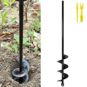 Tarière de jardin pour perceuse à main - Foret cultivateur de sol plantes de jardin plantes à fleurs