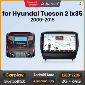Junsun Autoradio Android 13 Carplay voiture Bluetooth  pour Hyundai Tucson 2 ix35 2009 - 2015 WIFI 2G+64G 9 Écran Tactile GPS RDS