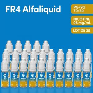 E-LIQUIDE FR4 ALFALIQUID 6mg  nicotine - PG/VG 70/30 PACK 25