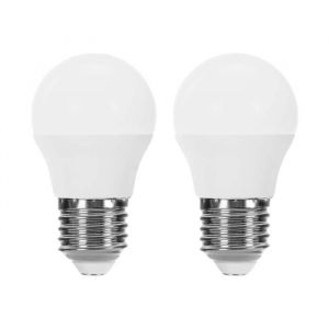 Lot 2 Ampoules LED sph&eacute;riques E27 6W Equi.40W 470lm 10000H...