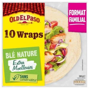 OLD EL PASO - Wraps Blé Nature Format Familial 580G - Lot De 3