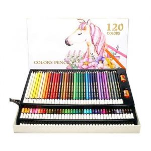 Biens professionnels Bo&icirc;te de 120 Crayons de Couleur  Les Meilleurs Crayons pour Enfants Adultes et Artistes. Id&eacute;al pour Tous Les