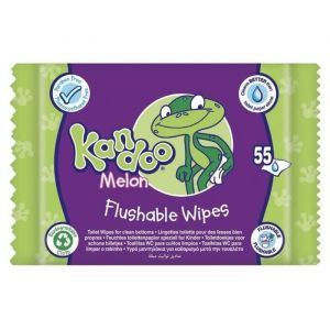 Lingettes nettoyantes bébé - KANDOO - Lot de 4 - 55 lingettes - Hypoallergéniques - Parfum melon