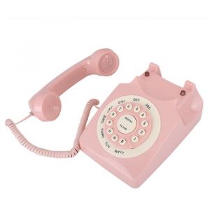 Téléphone fixe rétro téléphone fixe rétro design avec base pour décor de cadeaux de fête danniversaire