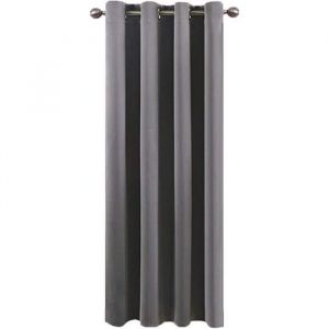 Rideau Occultant à Oeillets Isolant Thermique 160 x 240 cm Gris - INSFITY - Uni - Polyester