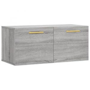 MVS Meuble haut cuisine  Armoire murale - sonoma gris - 80x365x35 cm - bois dingénierie Design 2025228949