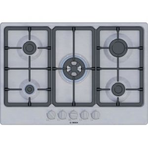 Table de cuisson à gaz - BOSCH Série 4 - 5 foyers - 52 x 75 x 45 cm - PGQ7B5K90 - Inox