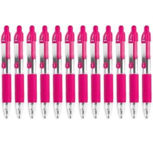 Stylo à bille rétractable Zebra Z-Grip Mini - 10 mm - Rose - Paquet de 12