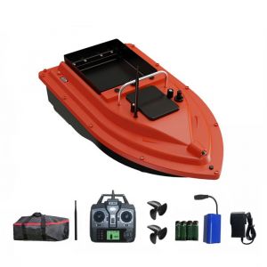 Bateau Amorceur T&eacute;l&eacute;command&eacute; de P&ecirc;che avec GPS Bateau dapp&acirc;t Intelligent &Eacute;tanche 300m Charge de 2 Kg Croisi&egrave;re a Vitesse Fixe