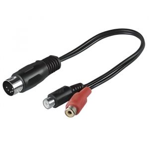 Adaptateur audio Din mâle 5 pôles vers 2xRca