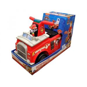 Pat Patrouille - Porteur bebe Camion de Pompier Rouge Marcus - Avec lumiere sons musique (en anglais) - Enfant Garcon 1 a 3 ans