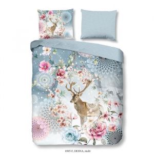Housse de couette - Hip - Cerf - 200 x 220 cm - Coton - Bleu clair