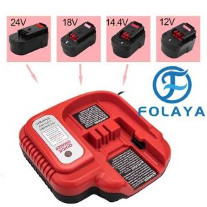 FOLAYA pour batterie Black & Decker Ni-CD Ni-MH multi-volts 9.6 V/12 V/14.4 V/18 V chargeur de batterie rapide