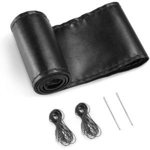 Couvre Volant Auto Couvre Volant en Cuir a Coudre avec Aiguilles et Fil Robustes pour Volants Ronds et de Type D de 37 à 39 cm