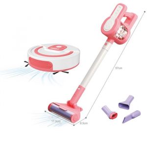 Jouets de nettoyage pour enfants ensemble aspirateur électrique et balayeuse domestique adapté aux enfants de 3 à 6 ans