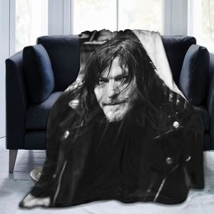 Couverture Daryl Dixon Impression 3D - Norman Reedus - Enfant - Rectangulaire - Lavable