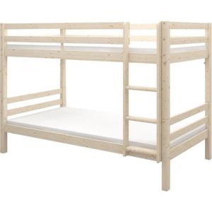 Lits superposés séparables enfant - 2x90x200 cm - Pin massif naturel - Sommiers inclus - ANDO