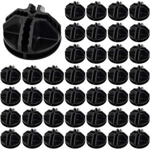 40pcs Fils Cube Plastique ABS Connecteur Cube de Rangement Noir Raccord Meuble de Rangement Raccord