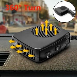 200W Chauffage DC Auto Véhicule Portable Dégivreur Plastique Noir 12V