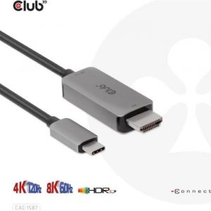 Câble Adaptateur - Club 3D - CAC-1587 - USB-C Mâle à HDMI Mâle - 30m - 4K 120 Hz - 8K 60 Hz